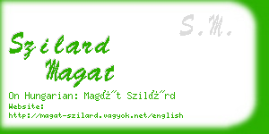 szilard magat business card